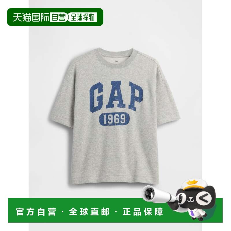 日本直邮GAP 法式针织宽松儿童T恤短袖图片