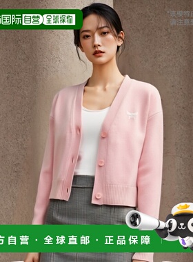 香港直邮MCM 女士针织毛衣 MFDFSMM01Q2 SS2025 粉红色 长袖针织