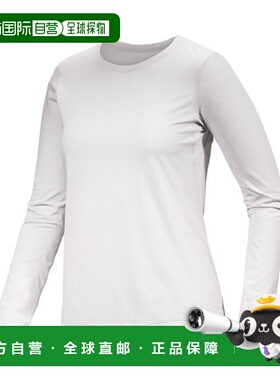 自营欧洲直邮ARCTERYX始祖鸟 TAEMA女士浅灰色再生聚酯长袖T恤