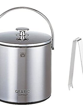 日本直邮The peacock孔雀 手提冰罐冰桶1.6L黑色 IBS-A160(B)