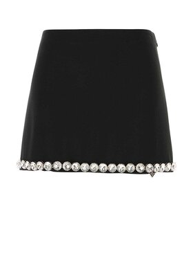 Prada 普拉达 女士 Sablè 水晶装饰迷你裙 P164YRSOOO155R