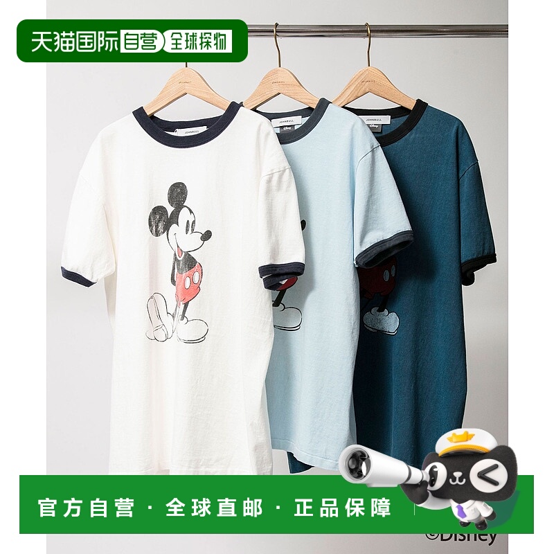 1h可退 日本直邮Johnbull 米老鼠印花男女同款短袖T恤 JT253C07