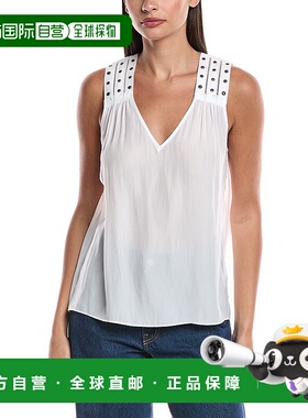 自营Ramy Brook Glenn 上衣 - 白色 美国奥莱直发性感背心