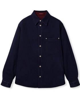 潮奢 Gucci 古驰 男士 双面丹宁和法兰绒衬衫 835282XDDB6