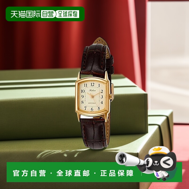 【日本直邮】CITIZEN Q＆Q手表女士防水皮带表金牌 方盘手表女式