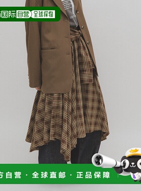 1h可退 日本直邮KBF 女装 格纹半身裙 系带设计 25AW新款 KBA725J