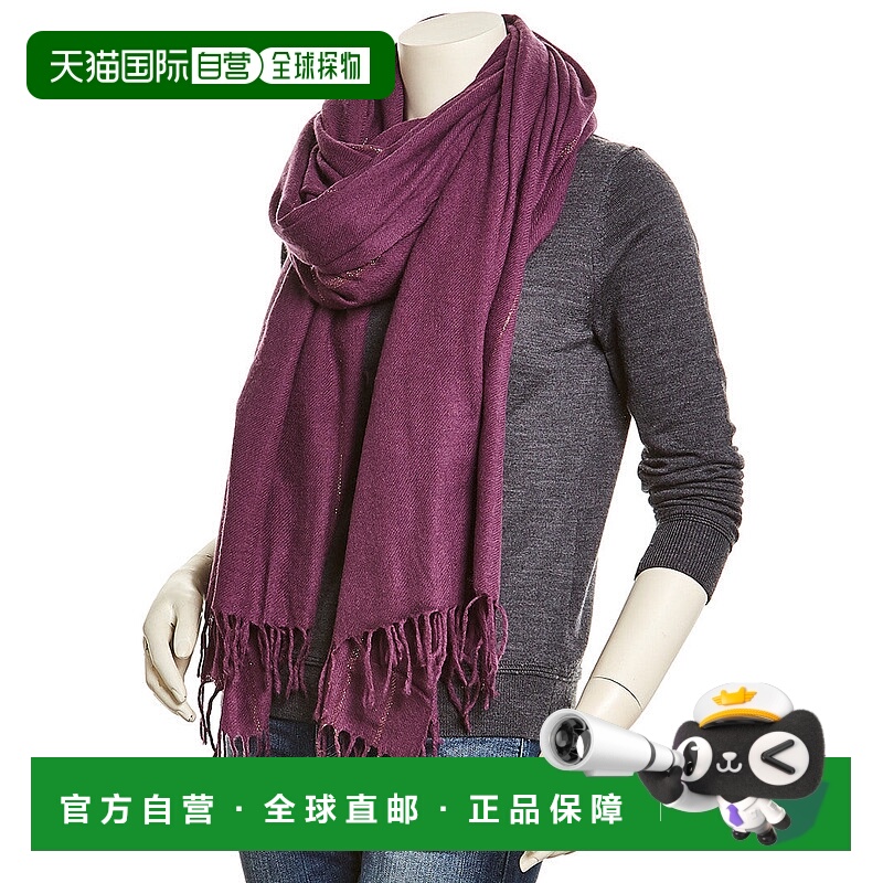 自营La Fiorentina Cashmere Oversized Wrap - eggplant 美国奥