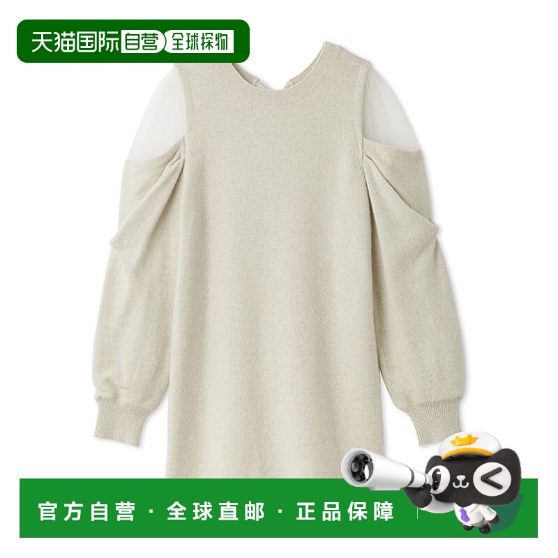 1h可退 日本直邮SNIDEL 女装 蕾丝拼接宽松针织连衣裙 半透明肩部