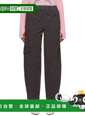 香港直邮潮奢 GANNI 甘尼 女士 灰色 Curve 长裤 F8191工装裤
