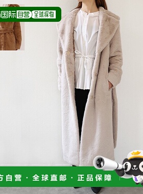 日本直邮HERNO 生态毛皮长外套 CA000586D 12422 女士生态毛皮无