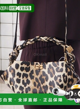 韩国直邮GANNI 豹纹迷你 GANNI Bou 包 (A5817 943) 斜挎包皮革