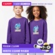 Contrast Graphic Sweatshirt 自营Lacoste Kids Purple Print