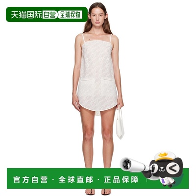 1h可退 香港直邮潮奢 Courreges 女士 白色 Circle Lace 连衣裙 3