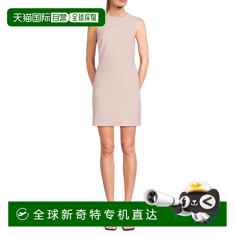 自营 theory浅粉色简易纯色迷你连衣裙-浅粉色 【美国奥莱】直发