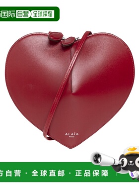香港直邮 Alaia 红色拉链款牛皮徽标单肩包 AA1P003C0Y75331