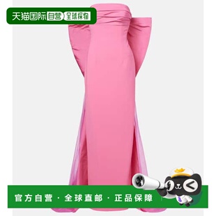 1h可退 香港直邮CAROLINA HERRERA 女士 crêpe 蝴蝶结装饰抹胸礼