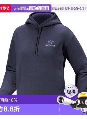 加拿大直邮始祖鸟EMBLEM FLEECE女士连帽抓绒休闲卫衣