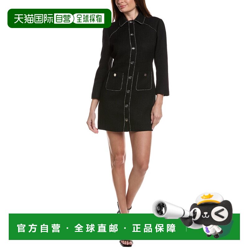 自营Maje梭织迷笛连衣裙-黑色 美国奥莱直发图片