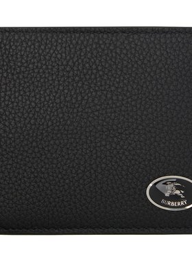 潮奢 Burberry 巴宝莉 男士 黑色 Knight Stamp 钱包 8113095