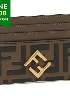 日本直邮FENDI 卡包夹 FF 棕色 女士 FENDI 8M0445 ADYM F13VK