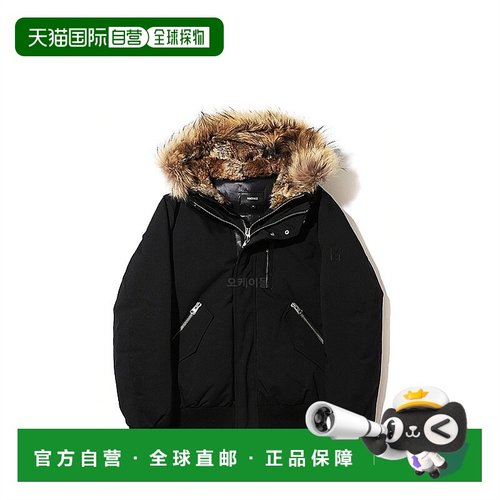 韩国直邮Mackage男女款羽绒服黑色连帽拉链经典舒适保暖DIXON-F
