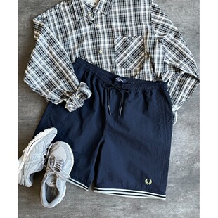 舒适宽松泳裤 日本直邮FRED PERRY 男女同款 网眼侧边速干短裤