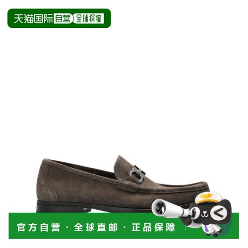 香港直邮Salvatore Ferragamo 菲拉格慕 男士 环扣饰带绒面革乐福