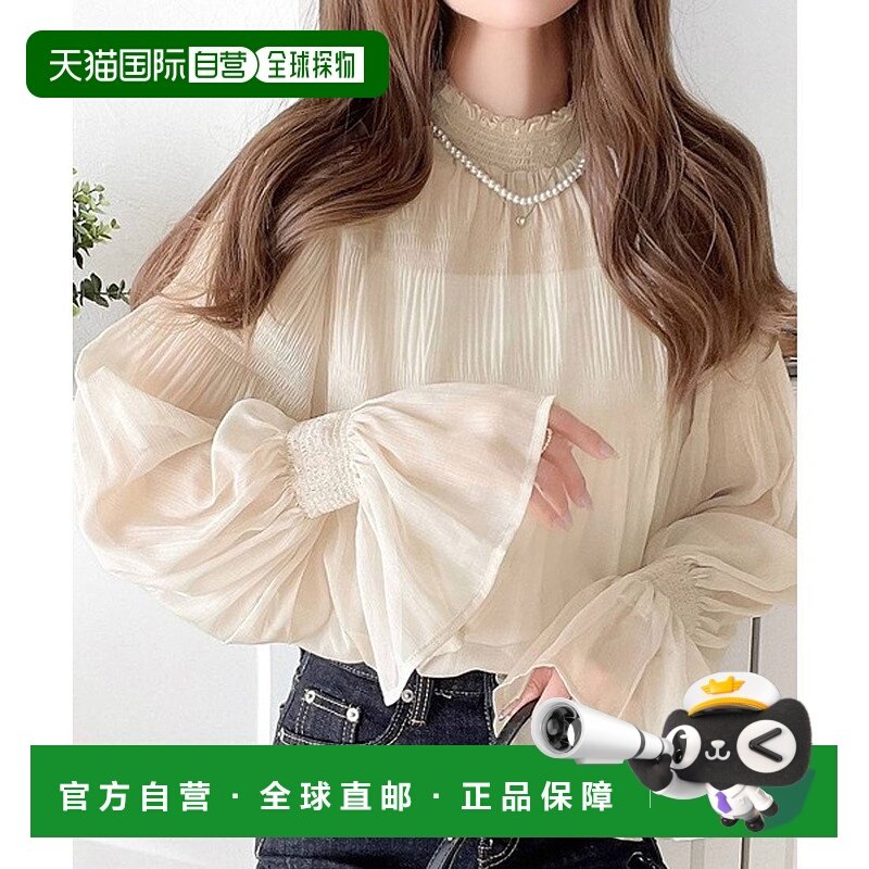 日本直邮Classical Elf 魅力满溢的成人透明上衣 百褶透明衬衫 [C