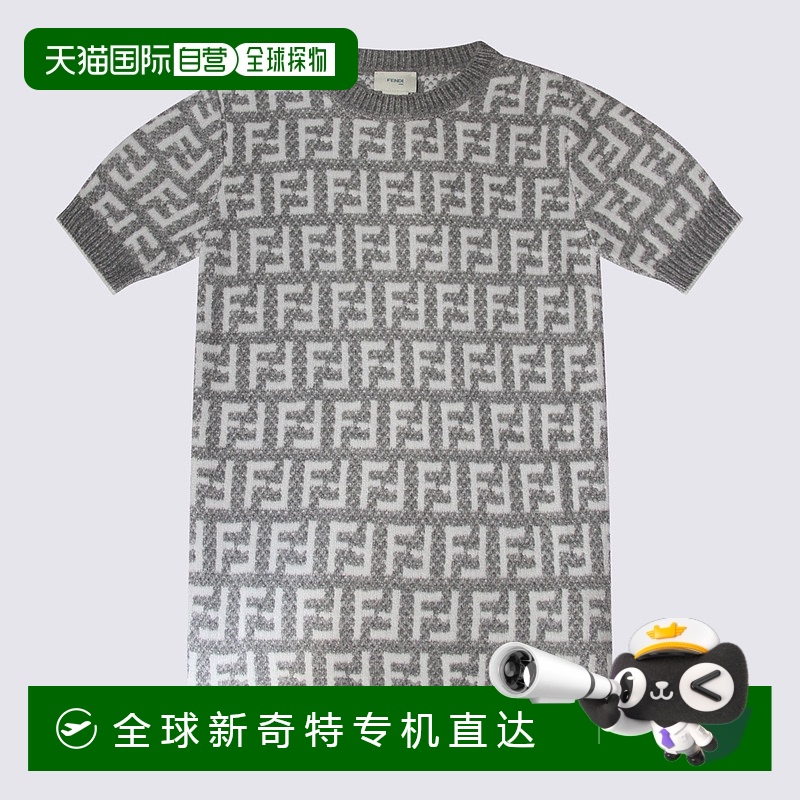 1h可退 香港直邮FENDI 女童连衣裙 JFG118AMHAF0RTT AW2023 灰色