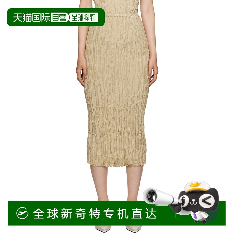 香港直邮TOTÊME 女士 米色褶皱半身裙 233313210真丝