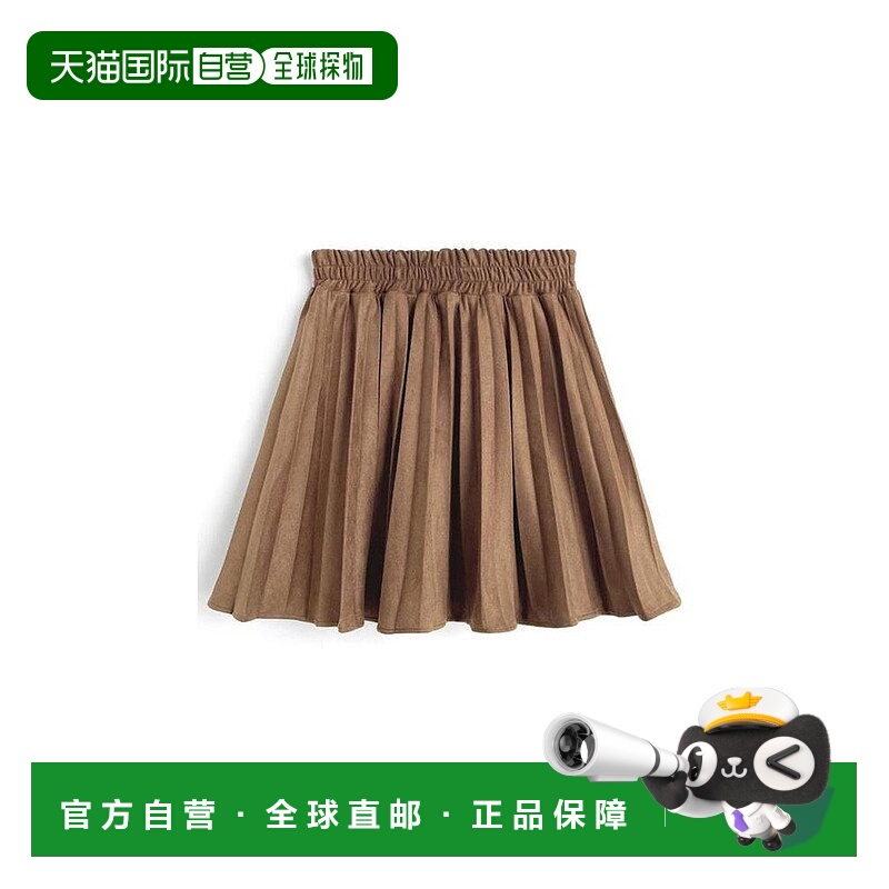 日本直邮日潮 GRL内衬安全裤麂皮绒百褶迷你裙pp244