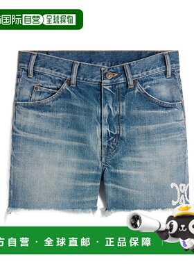 香港直邮Celine 腰带环牛仔短裤 2N12B519X.