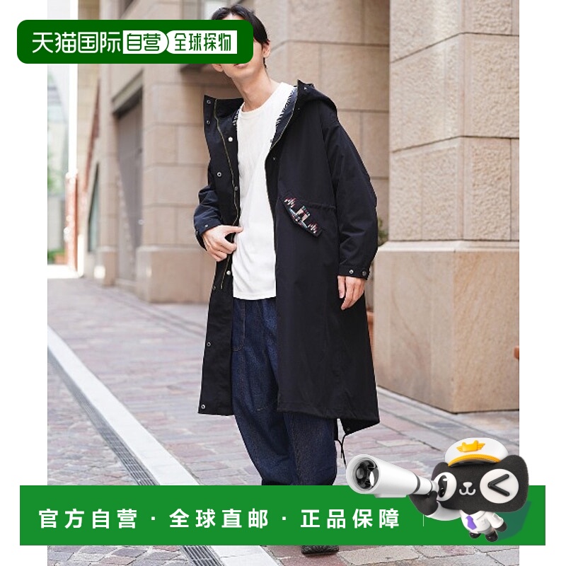 1h可退 日本直邮titicaca男女同款3way宽松长款摩斯外套 几何刺绣