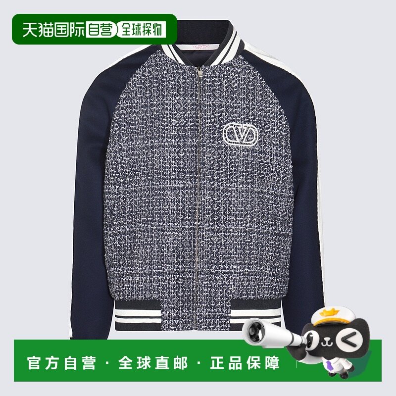 香港直邮VALENTINO 男士夹克 5V3CI0B2ABDZCV AW2024 黑色羊毛