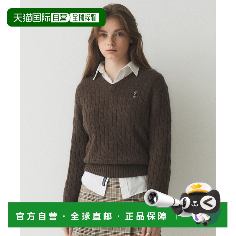 韩国直邮WHO.A.U 女士毛针织衫 Steve Cable V-Neck Pull over / W