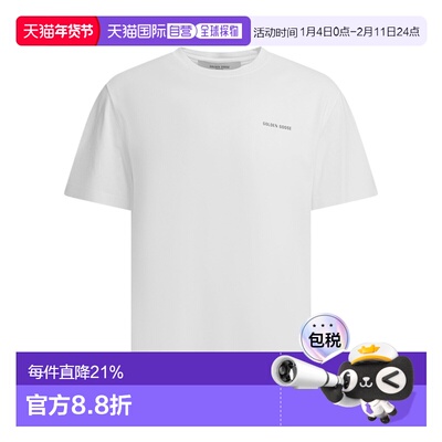 1h可退 香港直邮GOLDEN GOOSE 男士 棉质针织水手领T恤 GMP01220P