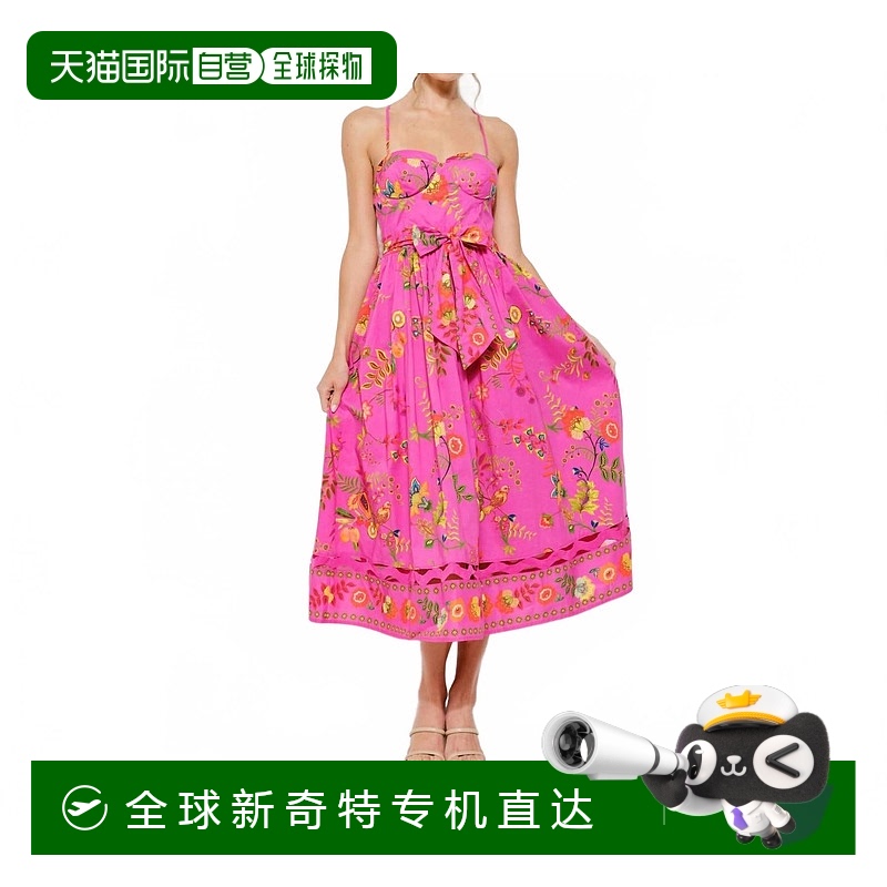 自营 ina艳粉色花朵丰满迷笛连衣裙-艳粉色 【美国奥莱】直发