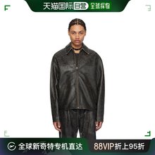 Guess 盖尔斯 男士 黑色皮革夹克 M3GN00L0R10 香港直邮潮奢