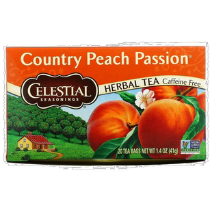 香港直发Celestial Seasonings花草茶桃子味清新进口20包茶包