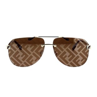 棕色 FENDI SS2024 女士太阳镜 Sunglasses FE40115U32G