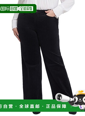 自营 NYDJ Teresa Black Wide Leg Jean - black 美国奥莱直发