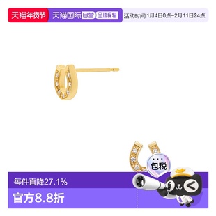 日本直邮Vendome Aoyama新款18K黄金钻石人气款马蹄耳钉AGVA1261_