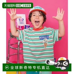 J307435 1h可退 日本直邮BREEZE 儿童活力泡泡袖 T恤