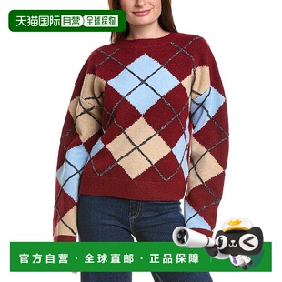red 自营English Sweater Argyle 美国奥莱直发毛衣 Factory