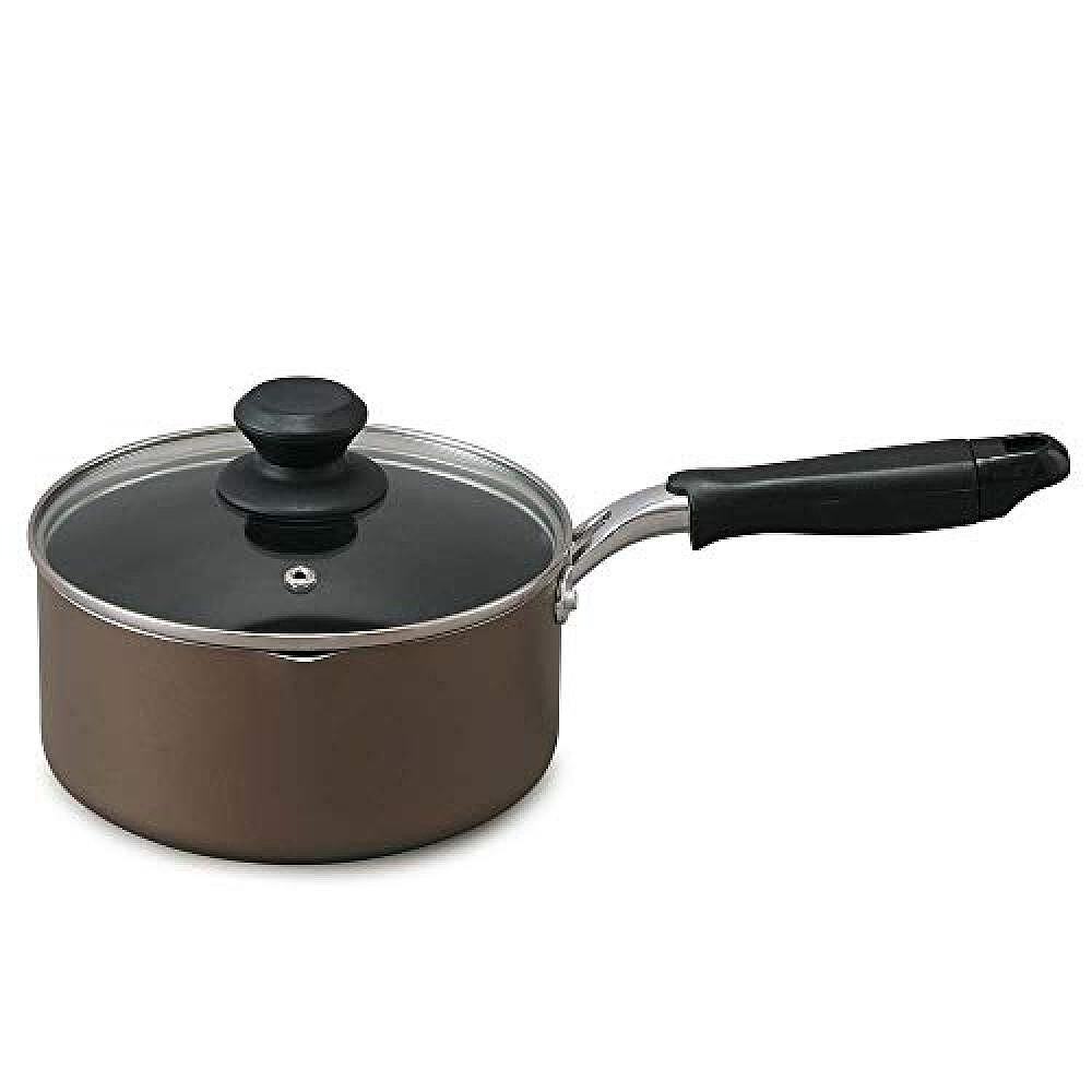 日本直邮爱丽思欧雅玛单柄不粘锅棕色18cm附玻璃盖ih/瓦斯炉适用