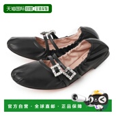 女士黑色玛丽珍芭蕾平底鞋 日本直邮Roger Vivier RVW7433907091