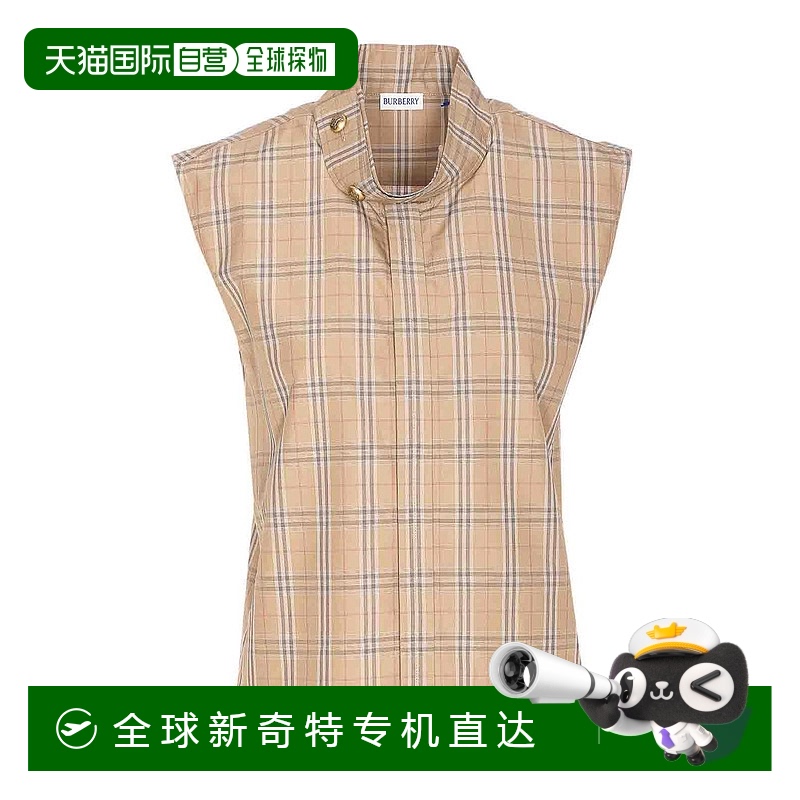 1h可退 香港直邮BURBERRY 女士衬衫 8106182 SS2025 浅棕色 Check