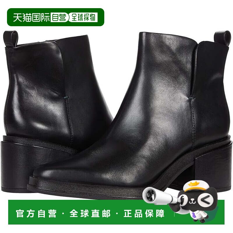 自营Women's Franco Sarto Dalden Boots Black Leather Block He图片