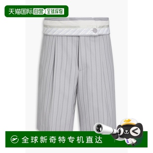 男士 1h可退 迪奧 褶裥人字紋羊毛短褲 香港直郵DIOR 383C132A571
