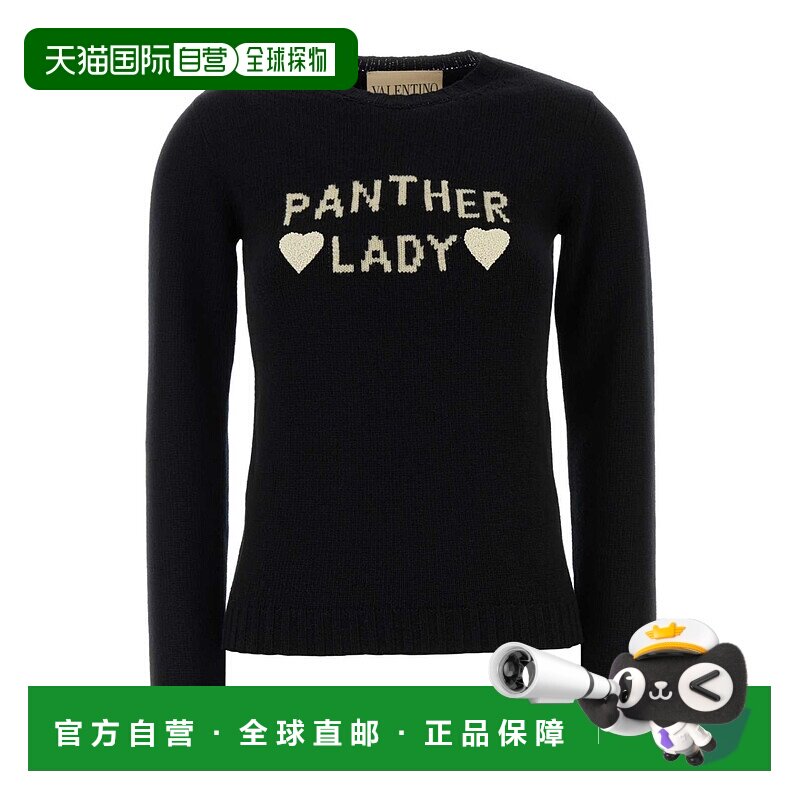 香港直邮VALENTINO 女士卫衣 BKC67H9NGTB1 AW2025 黑色 长袖针织